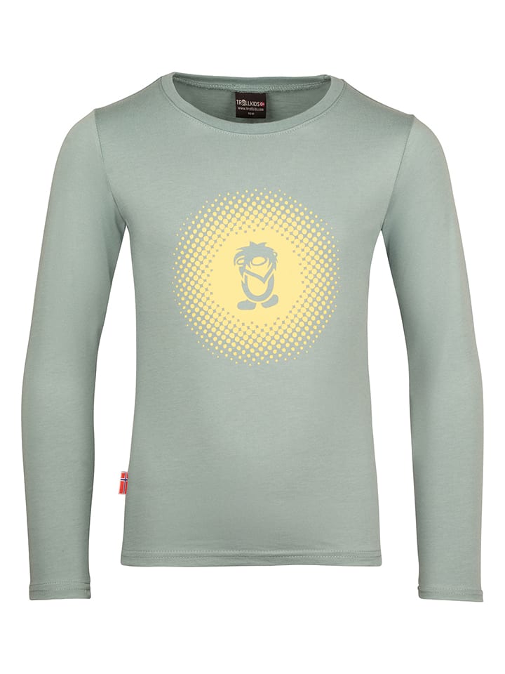 Trollkids Koszulka funkcyjna "Pointillism" w kolorze zielonym rozmiar: 98