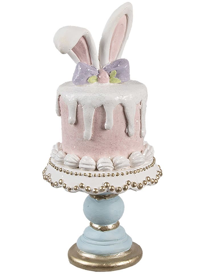 Clayre & Eef Dekoracja w kolorze białym ze wzorem - wys. 20 x Ø 9 cm rozmiar: onesize