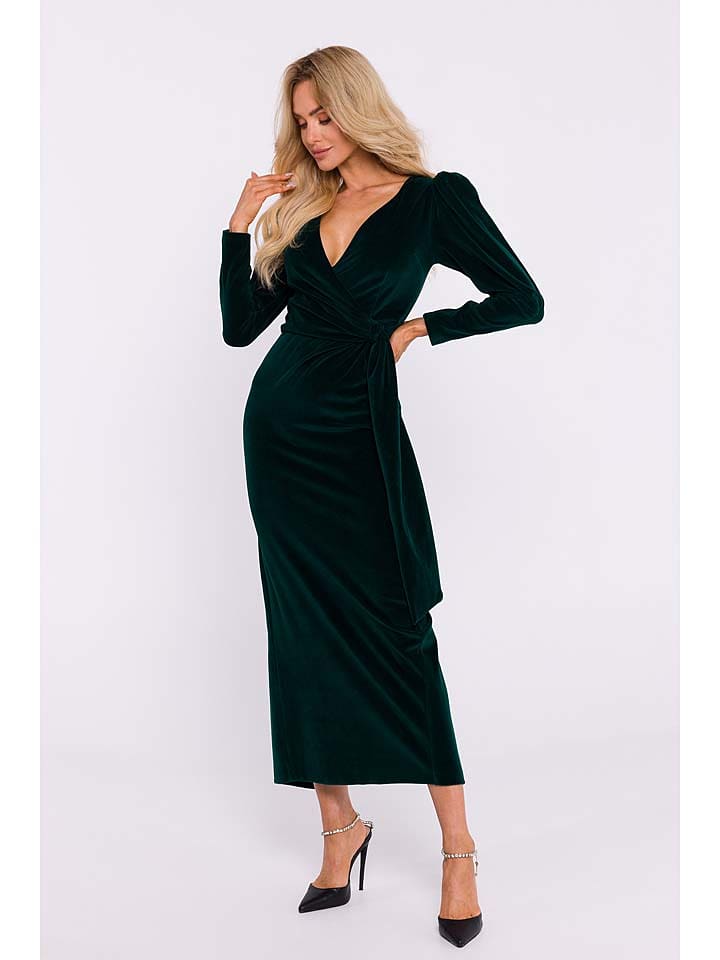 made of emotion Sukienka w kolorze ciemnozielonym rozmiar: XL