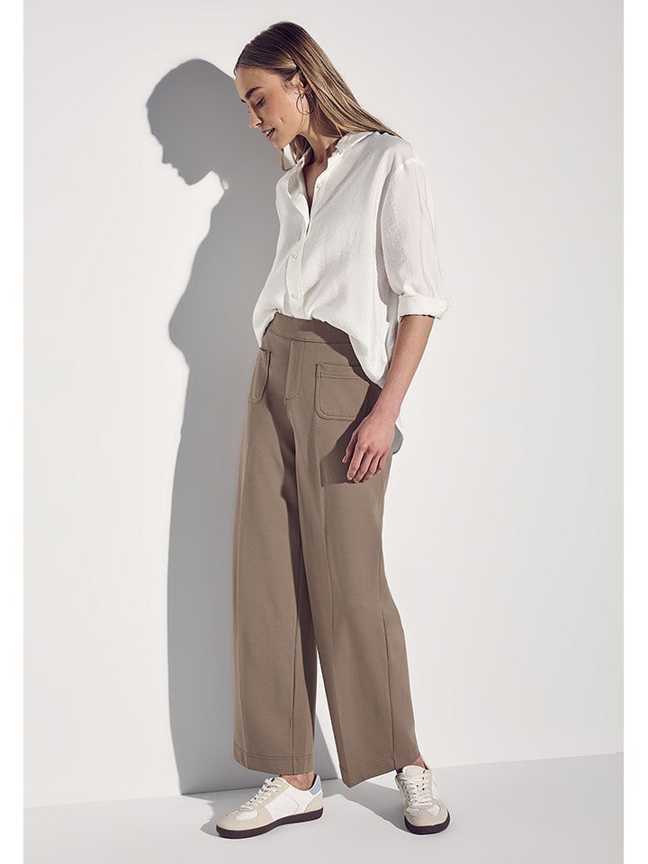 Street One Spodnie w kolorze jasnobrązowym rozmiar: W40/L30