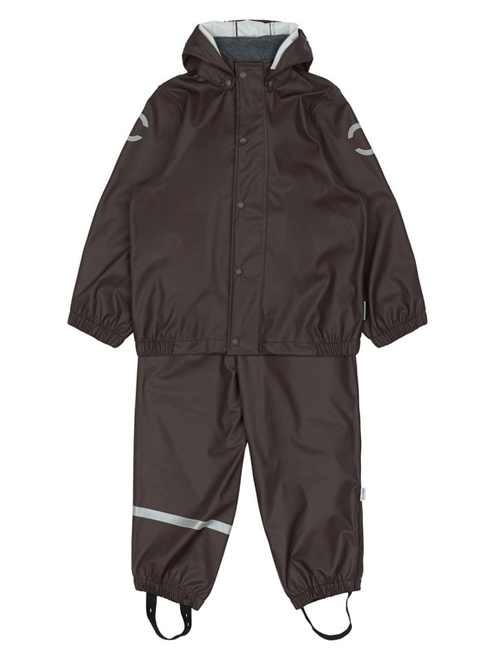 mikk-line 2-częściowy zestaw przeciwdeszczowy w kolorze brązowym rozmiar: 146