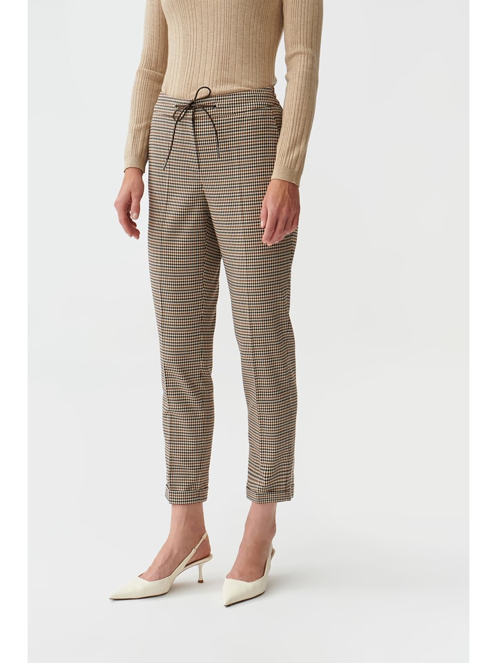 TATUUM Spodnie "Mobiko" w kolorze beżowo-brązowym rozmiar: 34