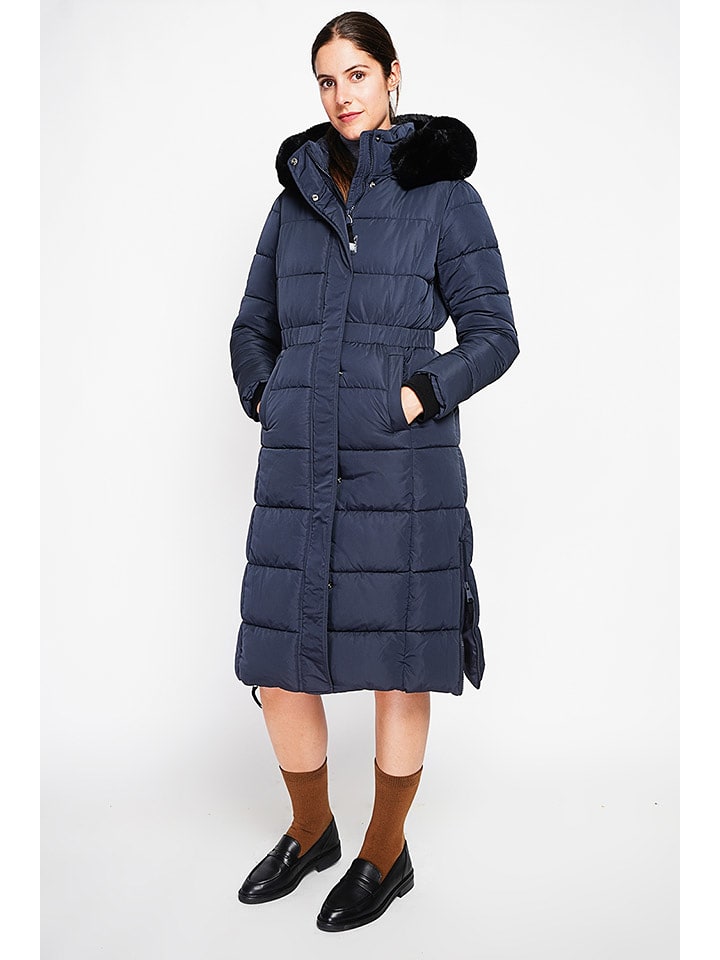 ASSUILI Płaszcz pikowany w kolorze granatowym rozmiar: 38