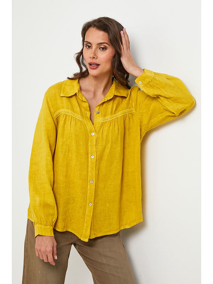 Lin Passion Lniana koszula w kolorze żółtym rozmiar: 38/40