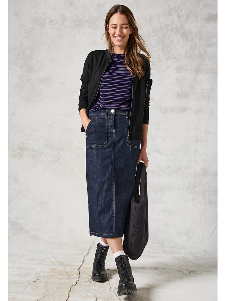 Cecil Sweter w kolorze czarno-fioletowym rozmiar: S