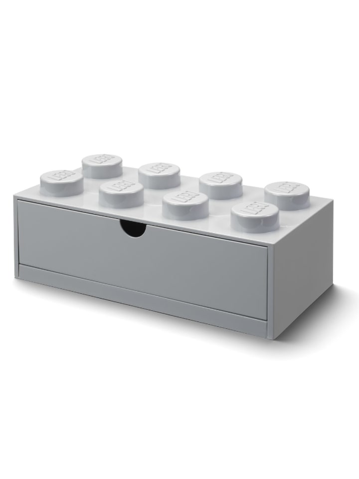 LEGO Pojemnik "Brick 8" w kolorze szarym z szufladami - 32 x 16 x 12 cm rozmiar: onesize