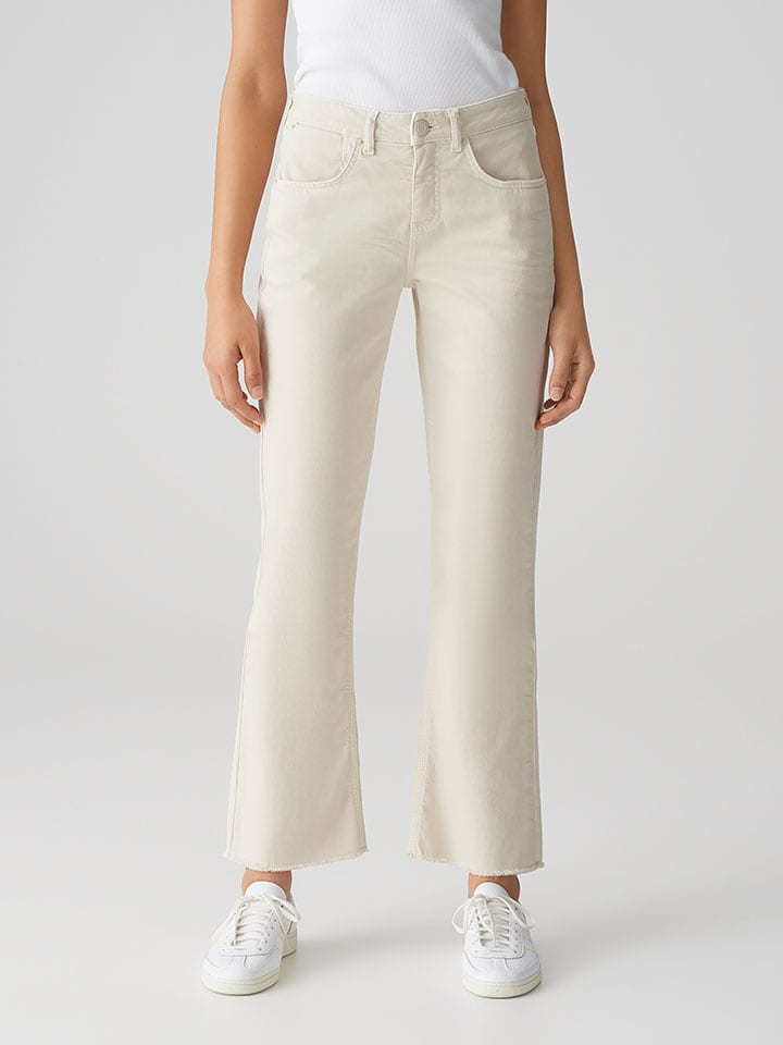 OPUS Dżinsy - Flared fit - w kolorze beżowym rozmiar: 38/L28