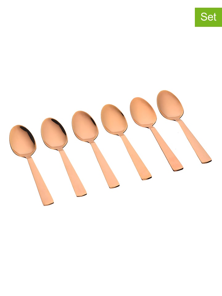 Björn Łyżeczki (6 szt.) "Telmo" w kolorze miedzianym do kawy - dł. 12 cm rozmiar: onesize
