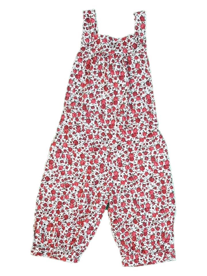 Deux ans de vacances Ogrodniczki w kolorze czerwono-białym rozmiar: 146/152