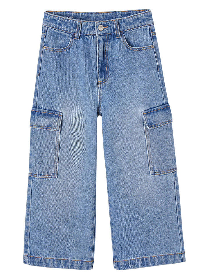 vertbaudet Dżinsy - Regular fit - w kolorze niebieskim rozmiar: 116