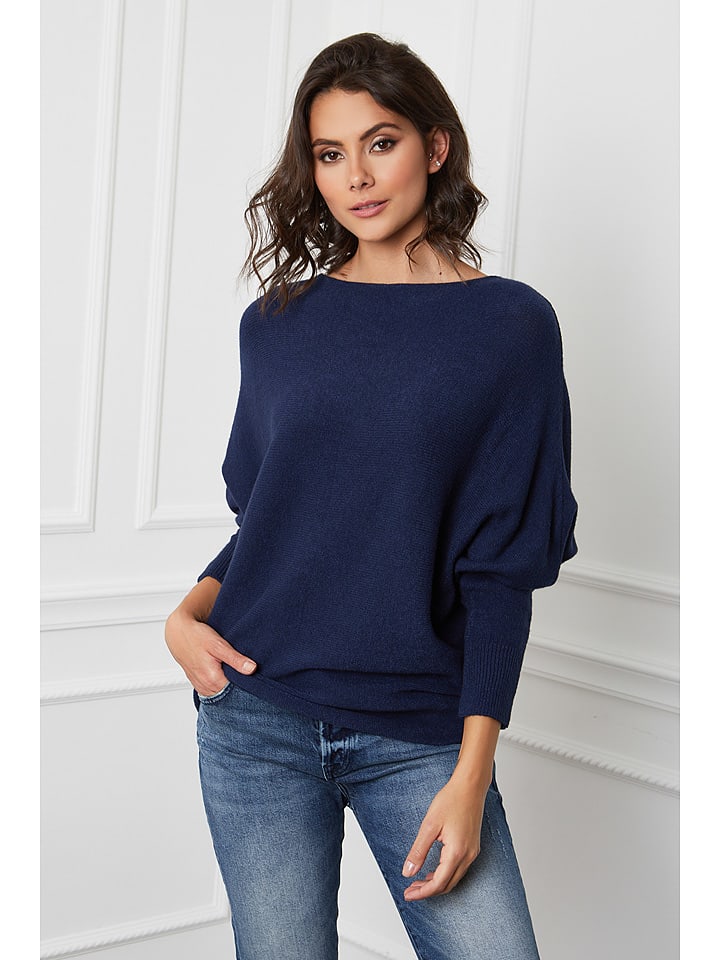 Joséfine Sweter "Dragor" w kolorze granatowym rozmiar: M