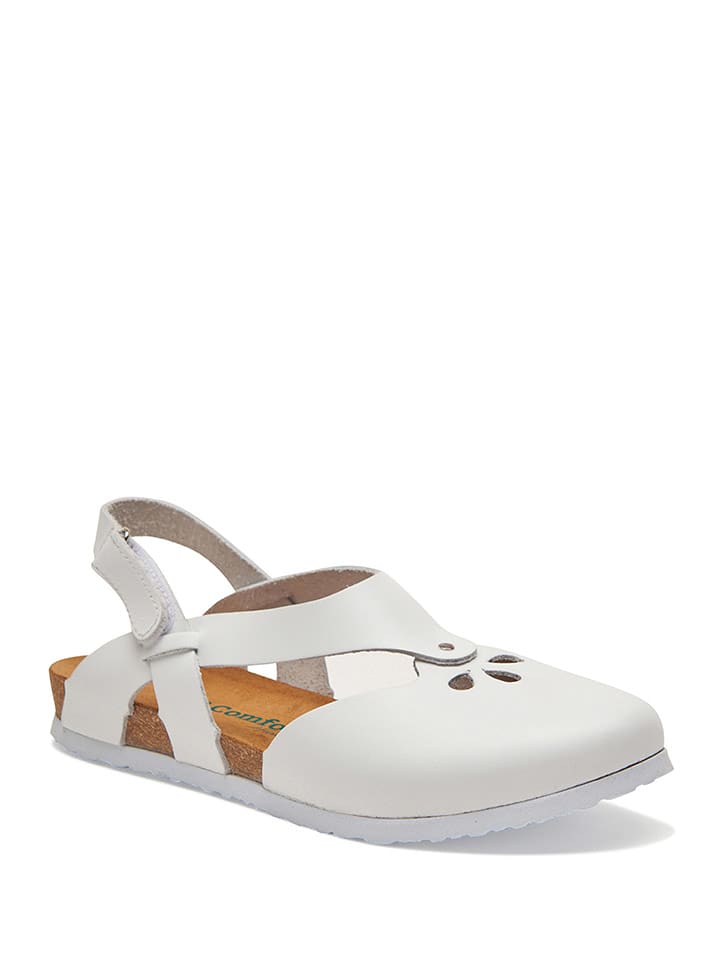 Comfortfusse Skórzane półsandały w kolorze białym rozmiar: 42