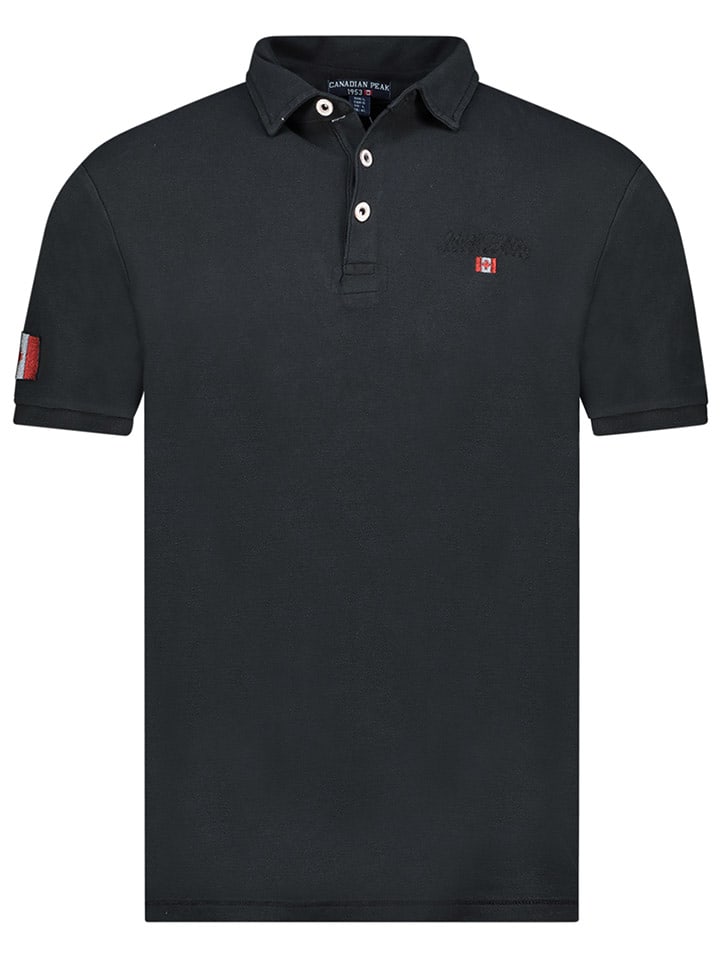 Canadian Peak Koszulka polo "Karseak" w kolorze czarnym rozmiar: S
