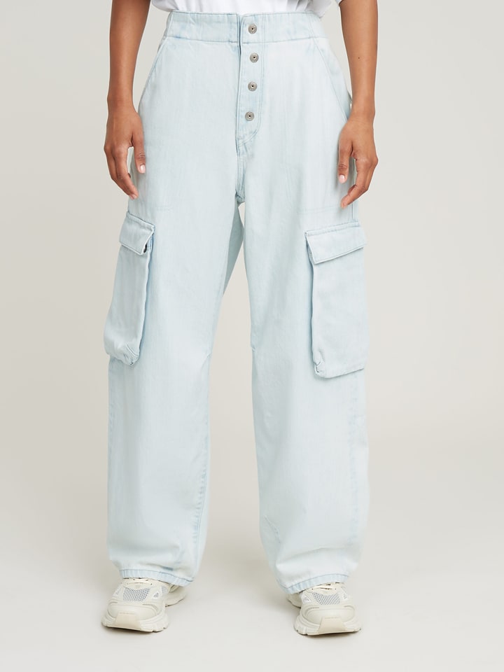 G-Star Bojówki dżinsowe w kolorze błękitnym rozmiar: W27/L34