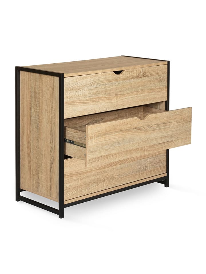 IDOMYA Essentials Komoda "Memphis" w kolorze jasnobrązowym - 75 x 82 x 40 cm rozmiar: onesize