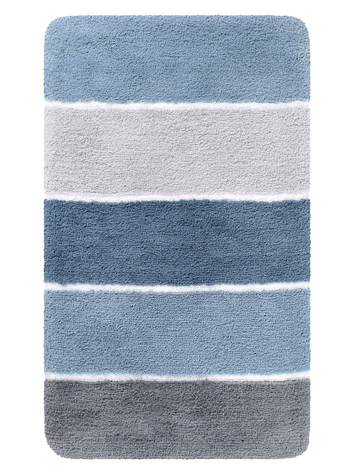 Homie Living Dywanik łazienkowy "Rio Marina" w kolorze niebiesko-szarym rozmiar: 55x65 cm