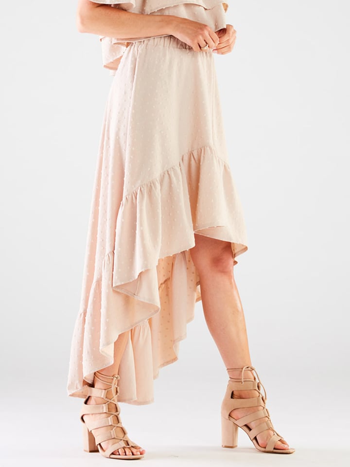 Awama Spódnica w kolorze beżowym rozmiar: L/XL