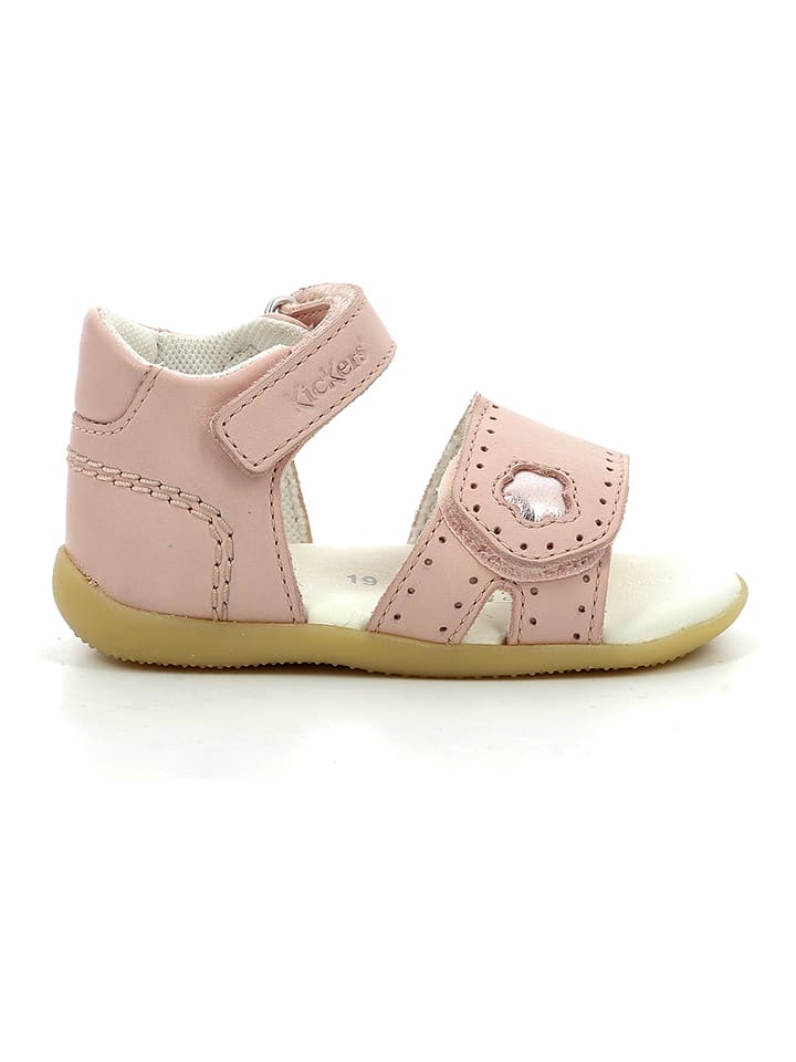 Kickers Skórzane sandały "Bigkratch" w kolorze jasnoróżowym rozmiar: 21