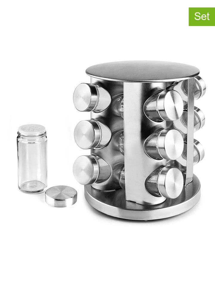 Ibili 13-częściowy zestaw w kolorze srebrnym do przypraw rozmiar: onesize