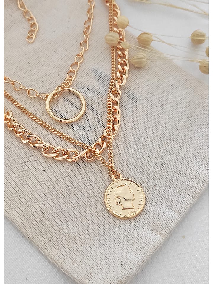 atelier MIU Pozłacany naszyjnik z zawieszką - dł. 45 cm rozmiar: onesize