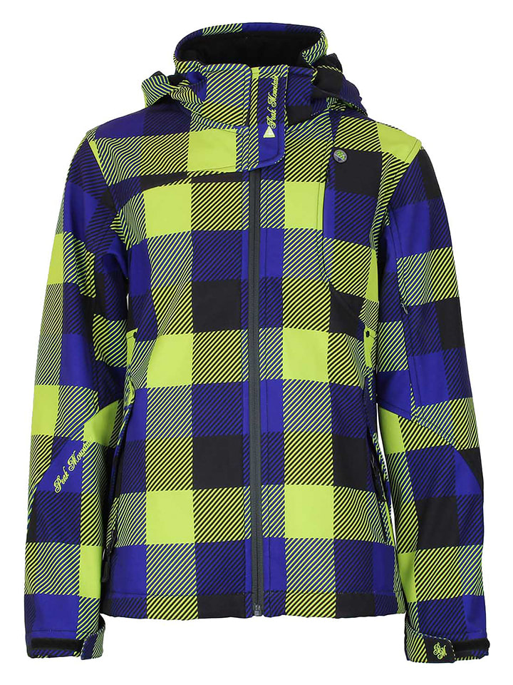 Peak Mountain Kurtka softshellowa w kolorze niebiesko-żółtym rozmiar: 152