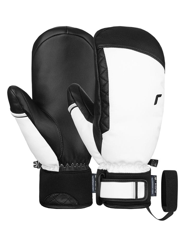 Reusch Rękawiczki funkcyjne "Laura" w kolorze biało-czarnym rozmiar: 8,5