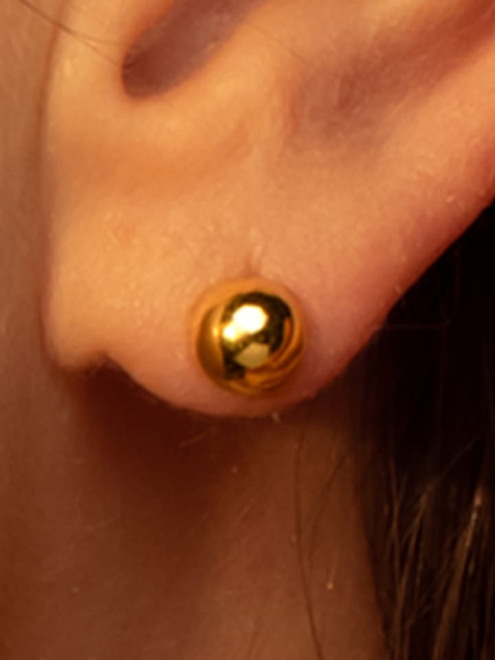 OR ÉCLAT Złote kolczyki-wkrętki "Puce" rozmiar: onesize