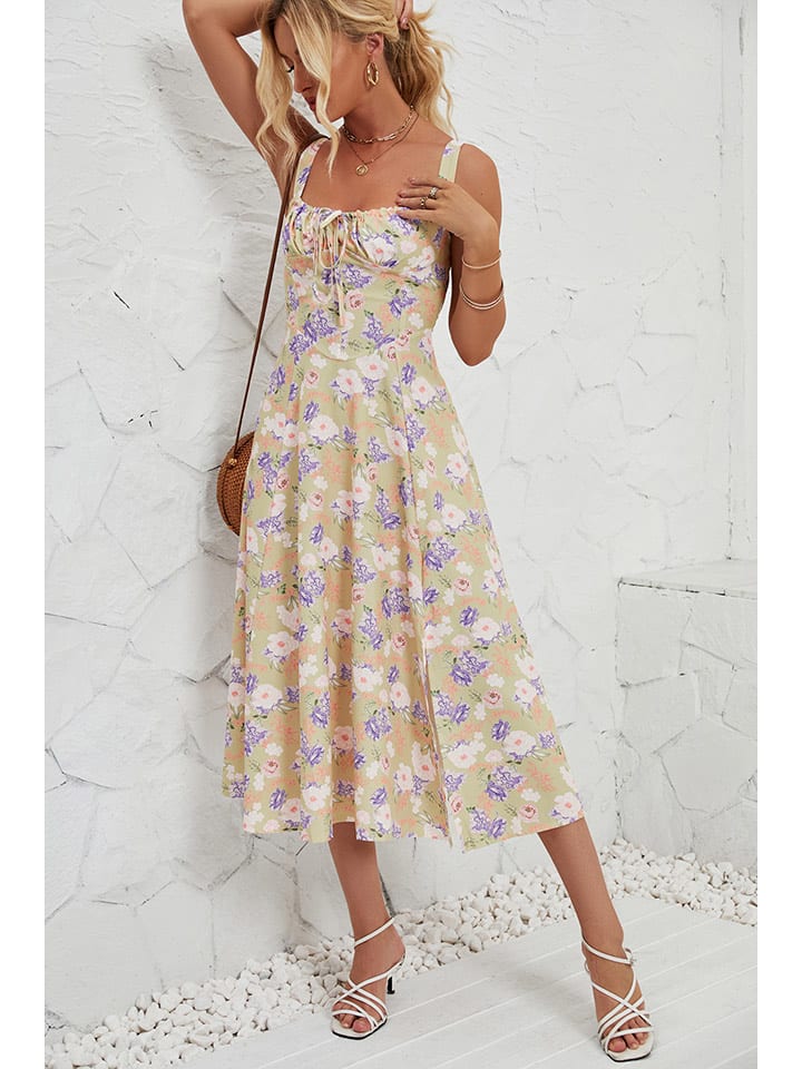 Tazga Sukienka w kolorze beżowo-fioletowym rozmiar: 38