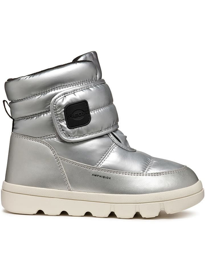 Geox Botki zimowe "Willaboom" w kolorze srebrnym rozmiar: 38