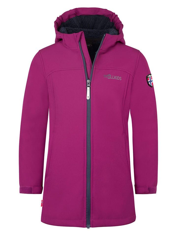 Trollkids Płaszcz softshellowy "Kristiansand" w kolorze różowym rozmiar: 164