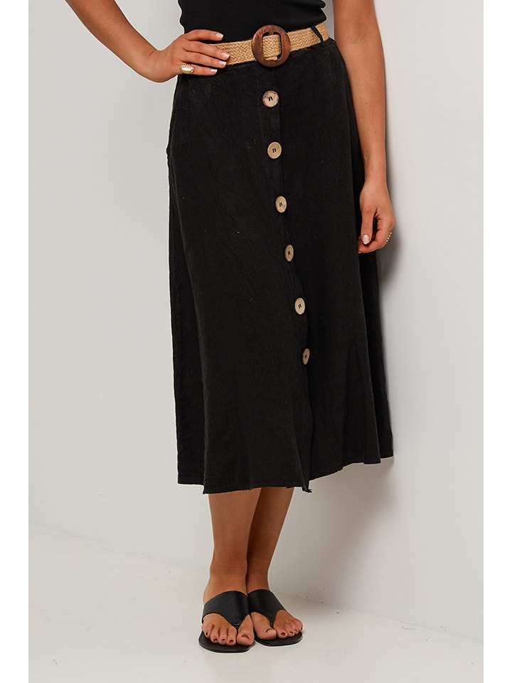 Le Monde du Lin Spódnica w kolorze czarnym rozmiar: 36/38