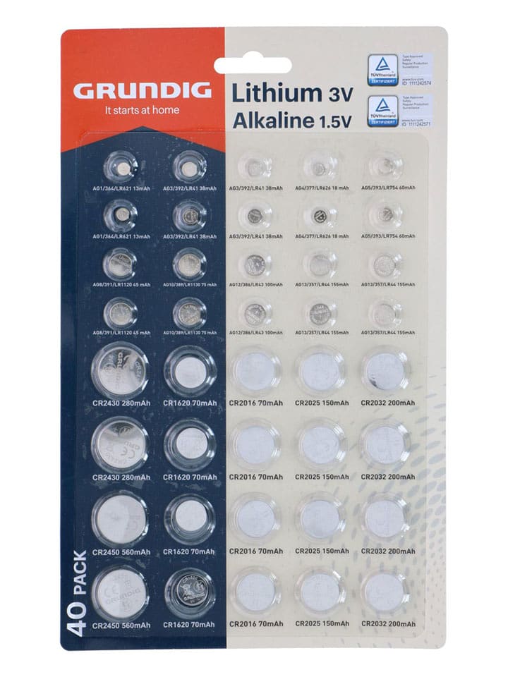 GRUNDIG Baterie (40 szt.) - AG/CR rozmiar: onesize