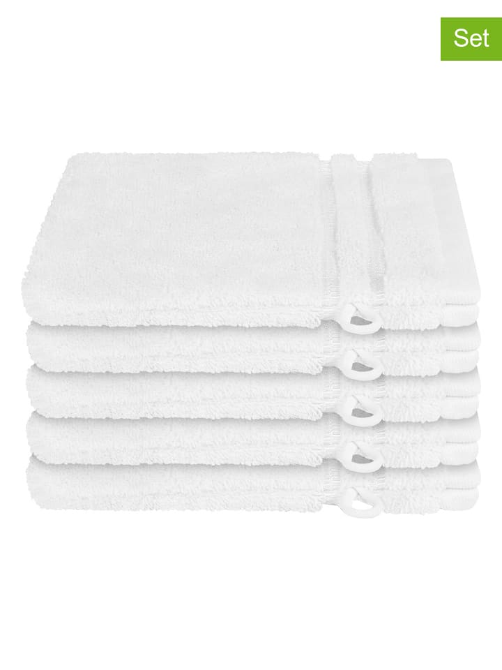 Schiesser Myjki (5 szt.) "Milano" w kolorze białym rozmiar: 16x22 cm