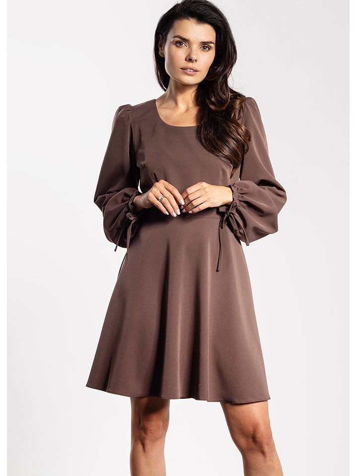 Awama Sukienka w kolorze brązowym rozmiar: L