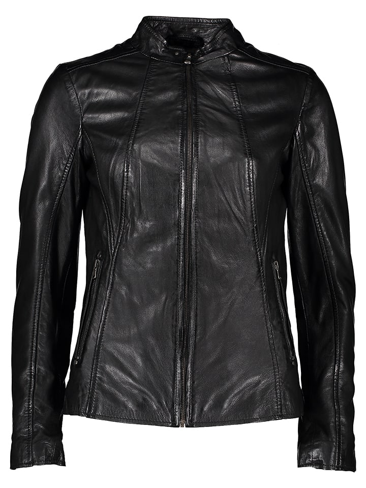 7eleven Skórzana kurtka "Jaggi" w kolorze czarnym rozmiar: 42