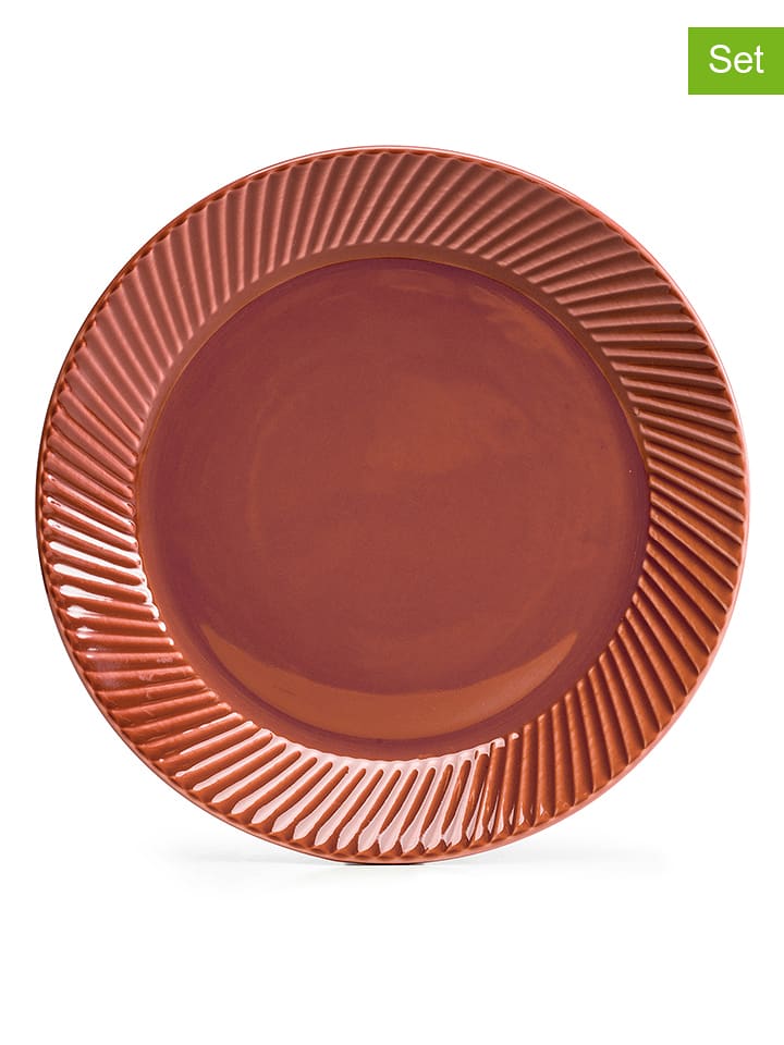 Sagaform Talerze śniadaniowe (6 szt.) w kolorze pomarańczowym - Ø 20 cm rozmiar: onesize