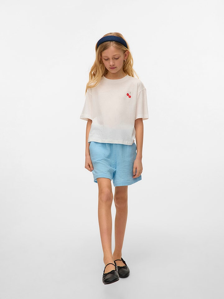 Vero Moda Girl Koszulka "Berry Kelly" w kolorze białym rozmiar: 134/140