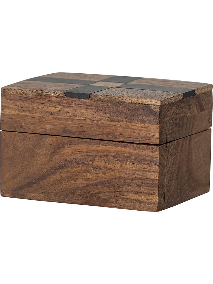 Bloomingville Szkatułka "Cemile" w kolorze brązowym - 6,5 x 4 cm rozmiar: onesize