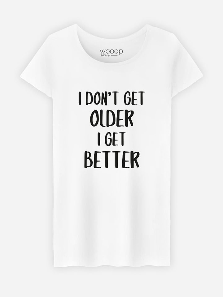 WOOOP Koszulka "I don't get older" w kolorze białym rozmiar: S