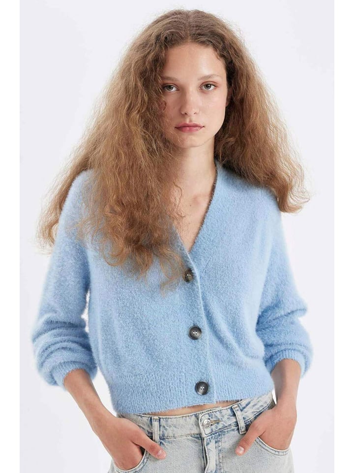 DeFacto Kardigan w kolorze błękitnym rozmiar: XS