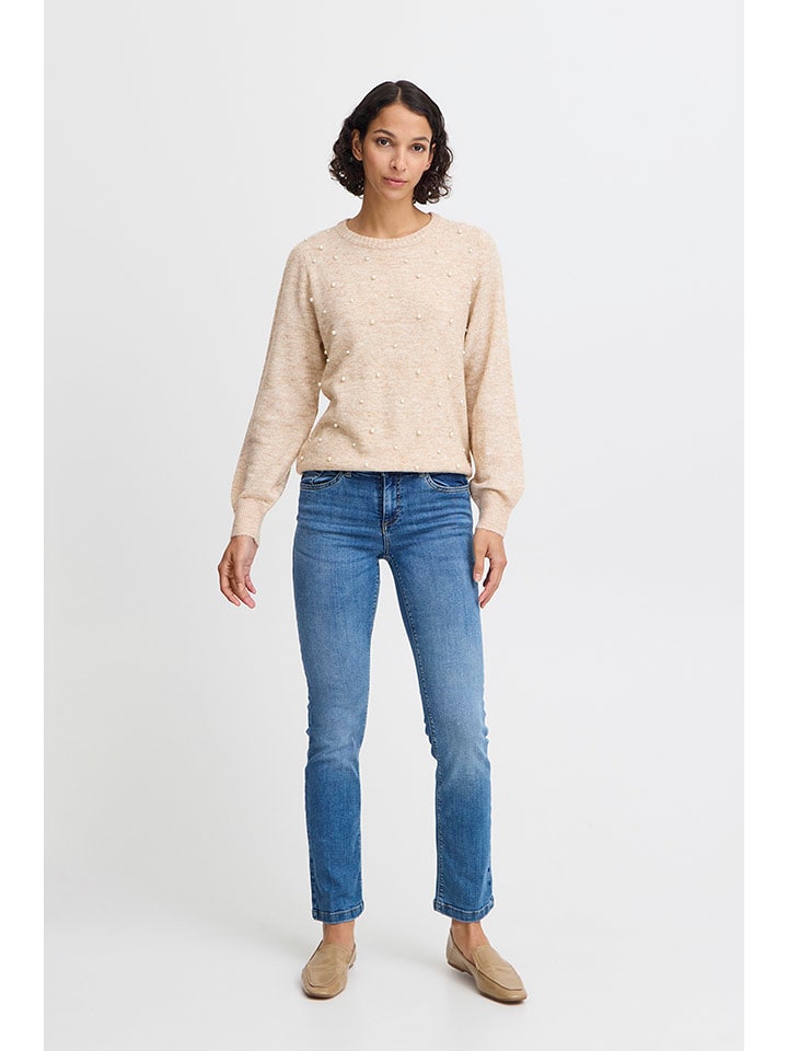 b.young Sweter w kolorze beżowym rozmiar: L