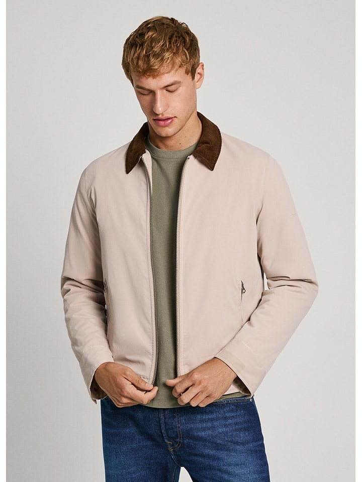 Pepe Jeans Kurtka przejściowa "Tarrington" w kolorze beżowym rozmiar: L