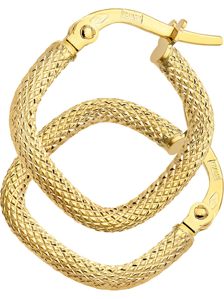 Diamant Exquis Złote kolczyki-kreole rozmiar: onesize