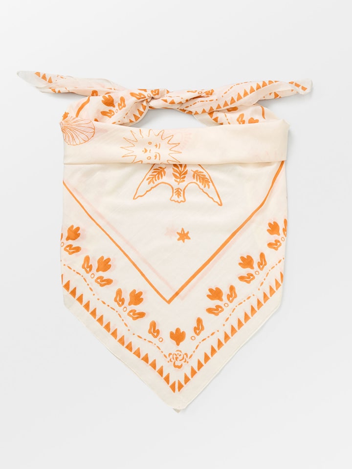 Becksöndergaard Chusta "Dodera" w kolorze kremowo-pomarańczowym - 140 x 140 cm rozmiar: onesize