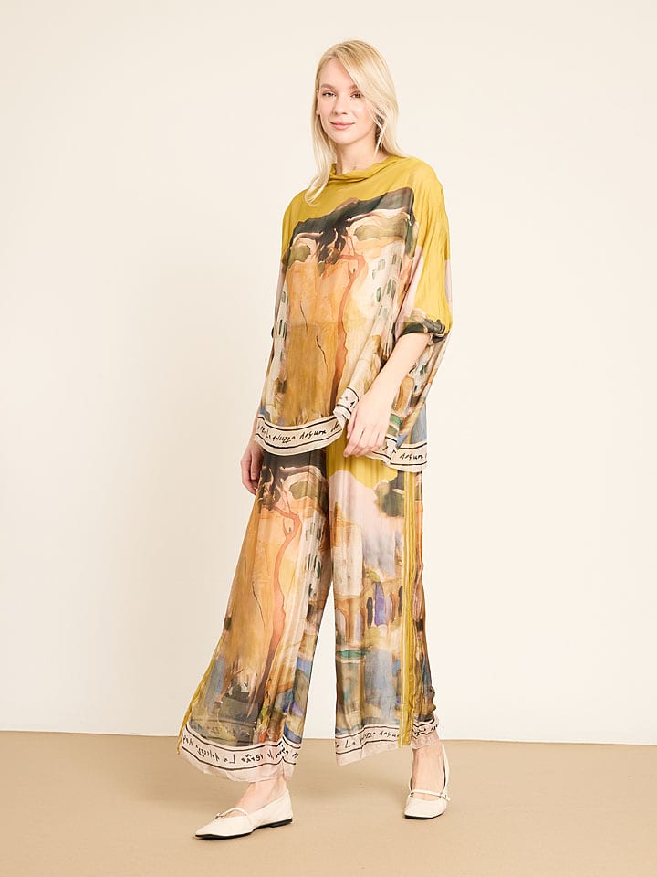 BGN Spodnie w kolorze pomarańczowo-żółtym rozmiar: 40