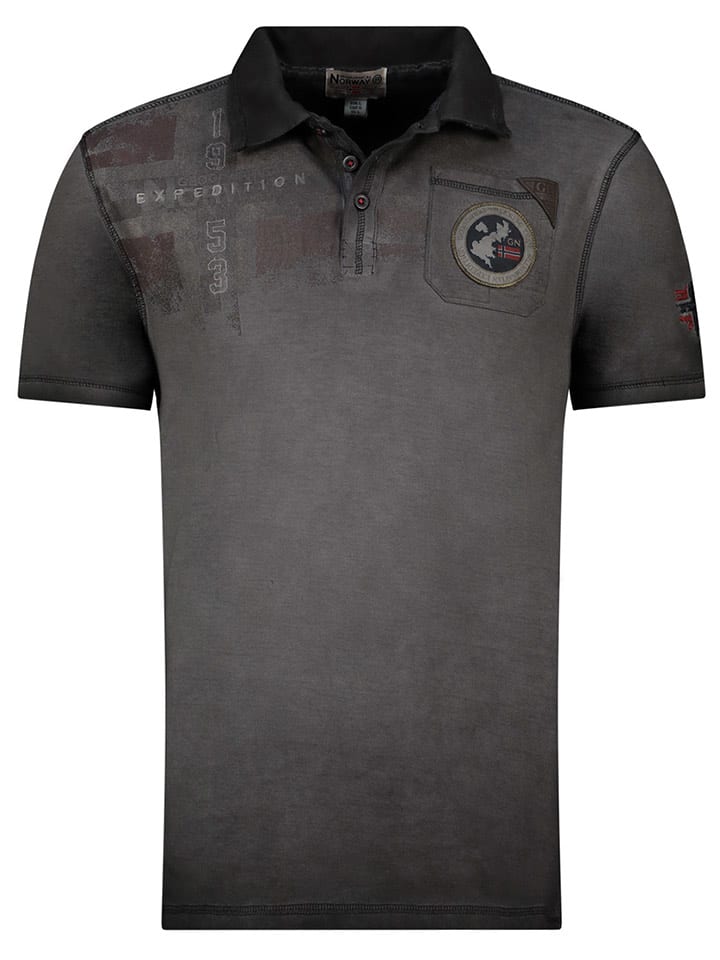 Geographical Norway Koszulka polo "Kimac" w kolorze czarnym rozmiar: M