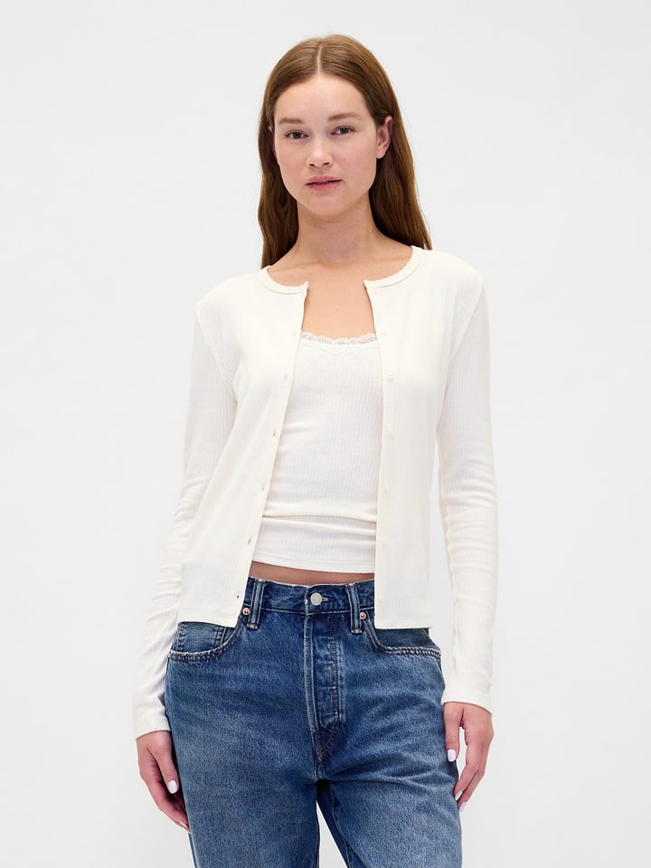 GAP Kardigan w kolorze kremowym rozmiar: M