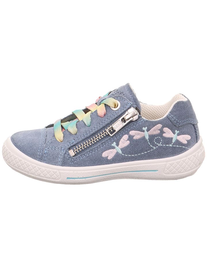 superfit Skórzane sneakersy "Tensy" w kolorze niebieskim rozmiar: 28