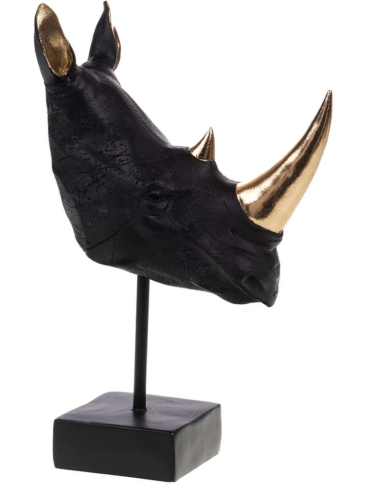 Amadeus Figurka dekoracyjna "Rhinoceros" w kolorez złoto-czarnym - wys. 18 cm rozmiar: onesize