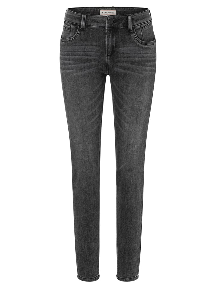 Timezone Dżinsy "Sanya" - Skinny fit - w kolorze szarym rozmiar: W28/L30
